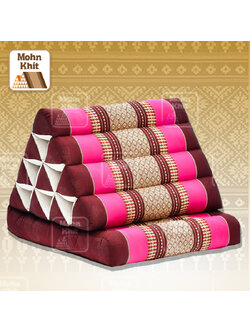 หมอนสามเหลี่ยม 10 ช่องติดเบาะ 1 พับ 50x76x35Cm Tri-angle kapok 100%Traditional Floor Cushions 10 holes with 1part of mattress.