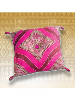 หมอนอิงเจาะกระดุมแต่งมุม 38x38 Cm, Thai Leaning Cushions backrest Khit, Pillow Small 38x38Cm Kapok100%