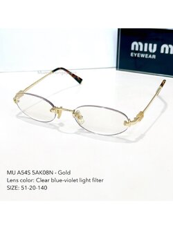 แว่นMiu Miu MU A54S 5AK08N (เลนส์บลูบล็อกกรองแสงสีฟ้า แสงUV)