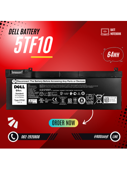 Battery Dell Precision 7530, 4-Cell 64Wh, แบตเตอรี่ Dell 5TF10 ของแท้รับประกันศูนย์ Dell Thailand ราคาไม่แพง