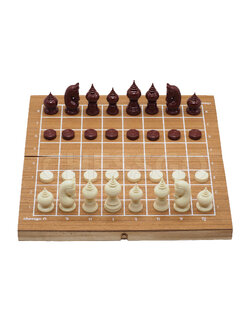 ชุดหมากรุกไทย(กระดานไม้พับ+ตัวหมากรุก ปตท)