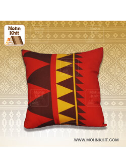 หมอนอิงลายวินเทจ 25x25Cm ผ้าแคนวาสใยสังเคราะห์, Thai Leaning Cushions Vintage Pillow 25x25Cm