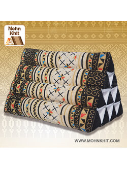 หมอนสามเหลี่ยม10ช่อง 50x28x30Cm.Decorate design Triangle kapok Traditional Floor Cushions 10 holes.