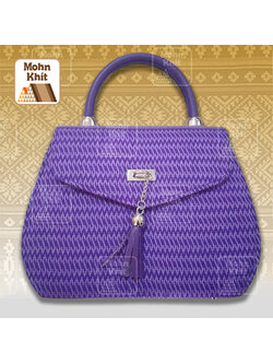 กระเป๋าผ้าทอลายพระราชทาน กระเป๋าถือ กระเป๋าหิ้ว 11x27x16 Cm//Khit Bag, Tote Bag, Tote Bag.