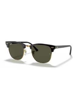 แว่นกันแดด Ray-Ban RB3016 W0365 Clubmaster Black/Gold G-15 S.51