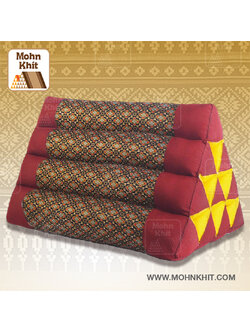 หมอนสามเหลี่ยม10ช่อง50x28x30Cm.Decorate design Triangle kapok 100%Traditional Floor Cushions 10 holes.