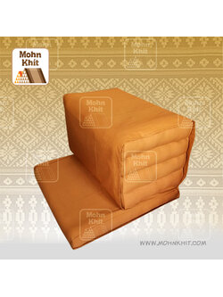 หมอนขิดเก้าลูกติดเบาะสีแก่นขนุน 40x60x90 Cm พร้อมปลอกสวม //Foldable Meditation Floor Seat 2 in 1 Set Meditation Pillow