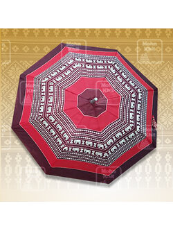 ร่มลายขิด ผ้าUV กันแดด กันฝนขนาด 22 นิ้ว2ตอนพับได้ //Umbrella with striped pattern, UV fabric, sun protection 22 inches