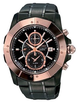 Seiko Lord SNAD03 นาฬิกาข้อมือโครโนกราฟสีดำสำหรับบุรุษ
