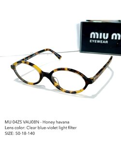 MIUMIU Regard MU 04ZSF VAU08N (เลนส์ Blue Light )