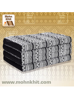 ที่นอนขิด 4 พับใหญ่ลายชนเผ่า 110x180x8Cm//Thai Folding mattresses Our traditional Thai Mattress is hand stuffed with natural kapok.