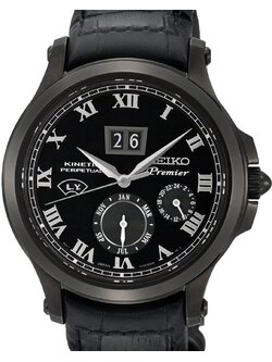 SEIKO Kinetic Perpetual นาฬิกาข้อมือผู้ชาย รุ่น SNP045P1 (สีดำ)