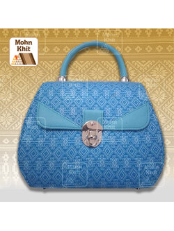 กระเป๋าผ้าทอลายตะขอ กระเป๋าถือ กระเป๋าหิ้ว 11x27x16 Cm//Khit Bag, Tote Bag, Tote Bag