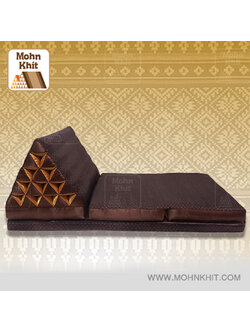 หมอนสามเหลี่ยม 15ช่องติดเบาะ3พับเสริมฐาน2ชั้น 60cmx180cmx56 cm// Triangle Thai Floor Cushions Traditional.