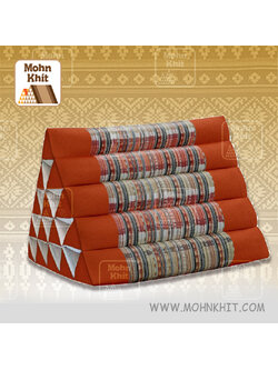หมอนสามเหลี่ยม15ช่องเดี่ยวงานดีไซด์ 52cmx36cmx32cm// Thai Tri-angle Cotton kapok 100%Traditional Floor Cushions .