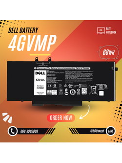 Battery Dell Latitude 5400, 4-Cell 68Wh, แบตเตอรี่ Dell 4GVMP ของแท้รับประกันศูนย์ Dell Thailand ราคาไม่แพง