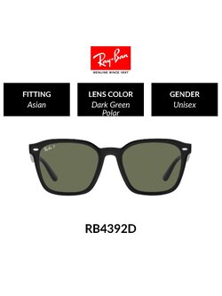 Ray-Ban RB4392D 601/9A Black / Dark Green