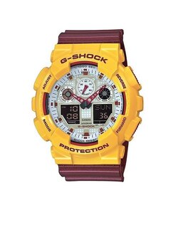 CASIO G-Shock นาฬิกาข้อมือ Yellow/Red รุ่น GA-100CS-9ADR