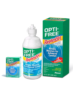 น้ำยาล้างคอนแทคเลนส์ OPTI-FREE Replenish [เซต300ML และ 60ML]
