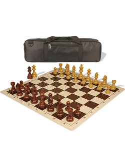 ชุดหมากรุกสากล German Knight Series Chess Set - Polish Wood Grain