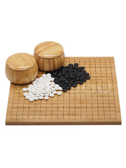 ชุดหมากล้อมไม้ไผ่มาตรฐาน19เส้น(เม็ดเมลามีน)