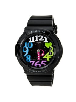 Casio Baby-G นาฬิกาผู้หญิง สายเรซิ่น Neon Illuminator รุ่น BGA-131-1B2DR - Black
