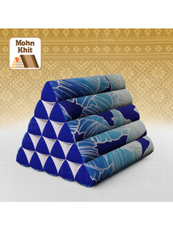 หมอนสามเหลี่ยม15 ช่องเดี่ยว ประกบลายDesign 52cmx36cmx32cm// Thai Tri-angle Cotton Design Traditional Floor Cushions.