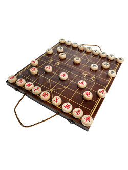 ชุดหมากรุกจีน(กระดานไม้พับ+ตัวไม้บีช)