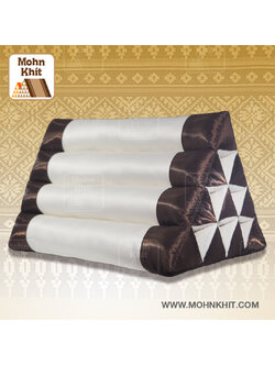 หมอนสามเหลี่ยม10ช่องจัมโบ้ผ้าไหม 55cmx38cmx40cm// Thai Tri-angle Cotton kapok Traditional Floor Cushions .