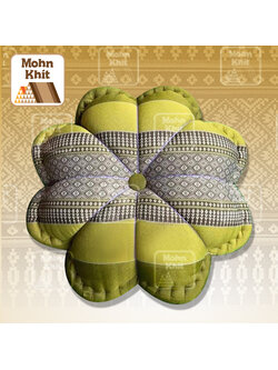 หมอนลายขิดทรงดอกไม้ใหญ่40x40x14Cm// Flower pillow with Khit pattern,