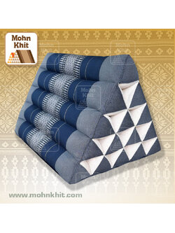หมอนสามเหลี่ยม15ช่องเทา-กรมท่า52cmx36cmx32cm// Thai Tri-angle Cotton Traditional Floor Cushions.