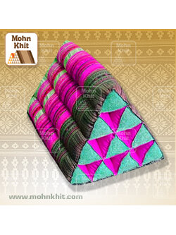หมอนสามเหลี่ยมผ้าไทยภูเขา 10 ช่อง50x28x30Cm Tri-angle hill tribe pattern Traditional Floor Cushions 10 holes.
