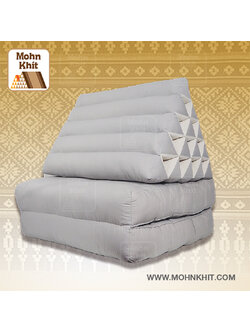 หมอนสามเหลี่ยม15 ช่องเบาะ 2 พับเบาะ 62x140x10cm //Triangle kapok Floor Cushions Traditional Pillow 15 holes with 2 part of mattress.