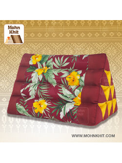 หมอนสามเหลี่ยม10ช่อง 50x28x30Cm.Decorate design Triangle kapok Traditional Floor Cushions 10 holes.