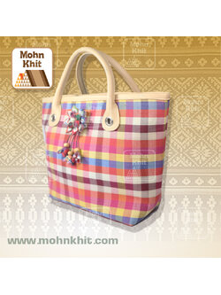 กระเป๋าขาวม้า,กระเป๋าผ้าขิด กระเป๋าถือ กระเป๋าหิ้ว 11x32x32 Cm//Khit Bag, Tote Bag, Tote Bag 11x32x32 Cm