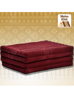 ที่นอนขิด 4 พับใหญ่สีพื้นแดงเลือดนก 80x180x7Cm , Thai Folding mattresses Our traditional Thai Mattress is hand stuffed with natural kapok.