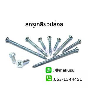 สกรูเกลียวปล่อย ตะปูเกลียว น็อตเกลียวปล่อย เกลียวปล่อยปลายแหลม มีให้เลือก 4 ขนาด