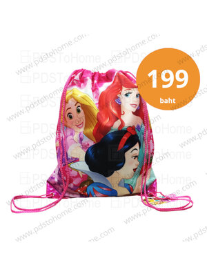 กระเป๋า สะพายหลัง กระเป๋า ชุดว่ายน้ำ รองเท้า เชือกรูด Disney Princesses พิมพ์ลายเจ้าหญิงดิสนี่ย์