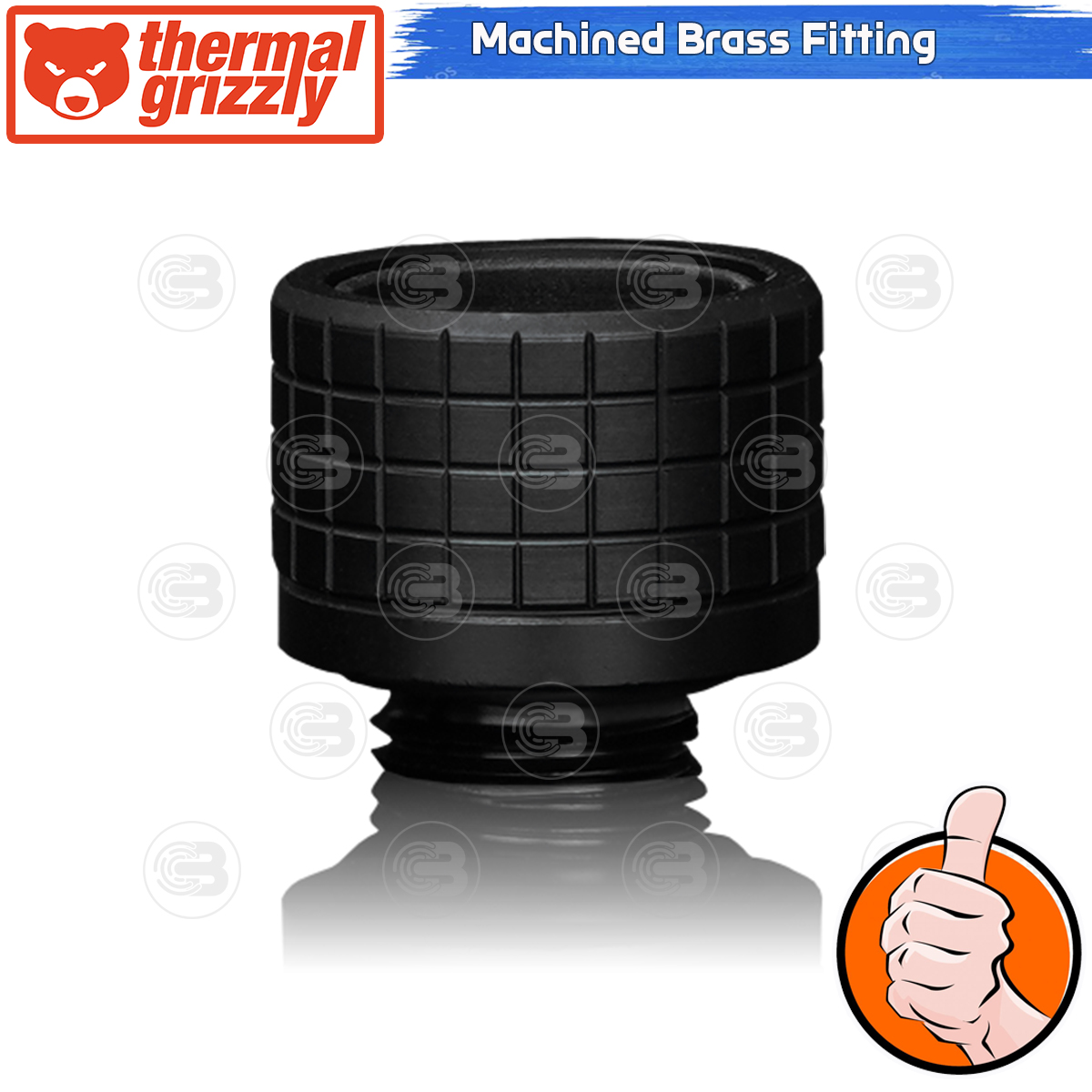 [CoolBlasterThai] Thermal Grizzly DeltaMate Fitting HT16 For Hard Tubes Black Machined Brass
