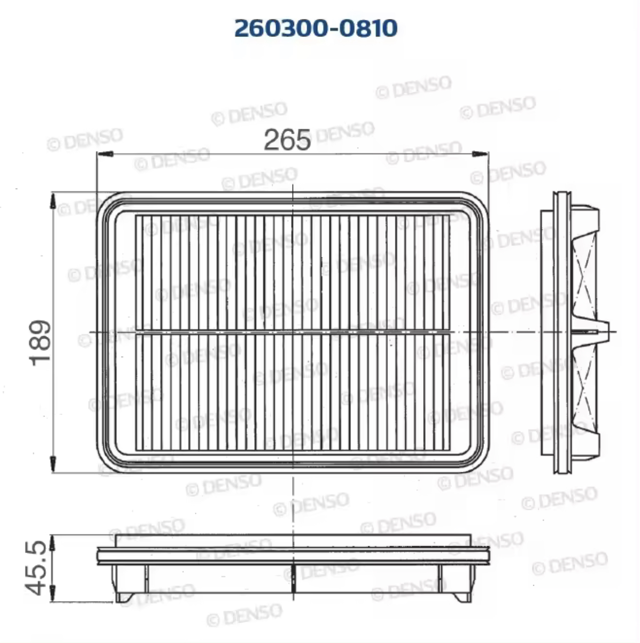 กรองอากาศ นิสสัน นาวาร่า 2005-2013 AFT0011 cool gear 260300-08104W Air Filter Nissan navara 2005 - 2013 D40 260300-0810 Denso ไส้กรองอากาศ