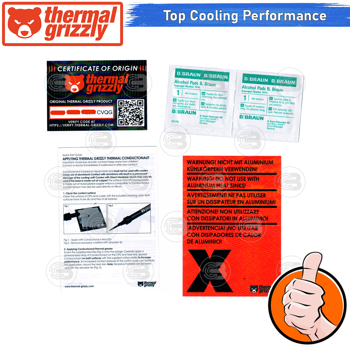 [CoolBlasterThai] Thermal Grizzly Conductonaut 1g.Liquid Metal Compound