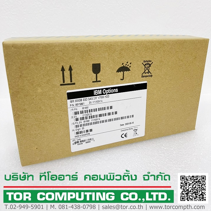 IBM 00L4617, 85Y5861, 2076-3504 [TorCompTH Thailand - ขาย จำหน่าย ราคา] IBM 300Gb SAS 6G MLC SFF SSD for V7000 Gen1 2076-124 2076-224