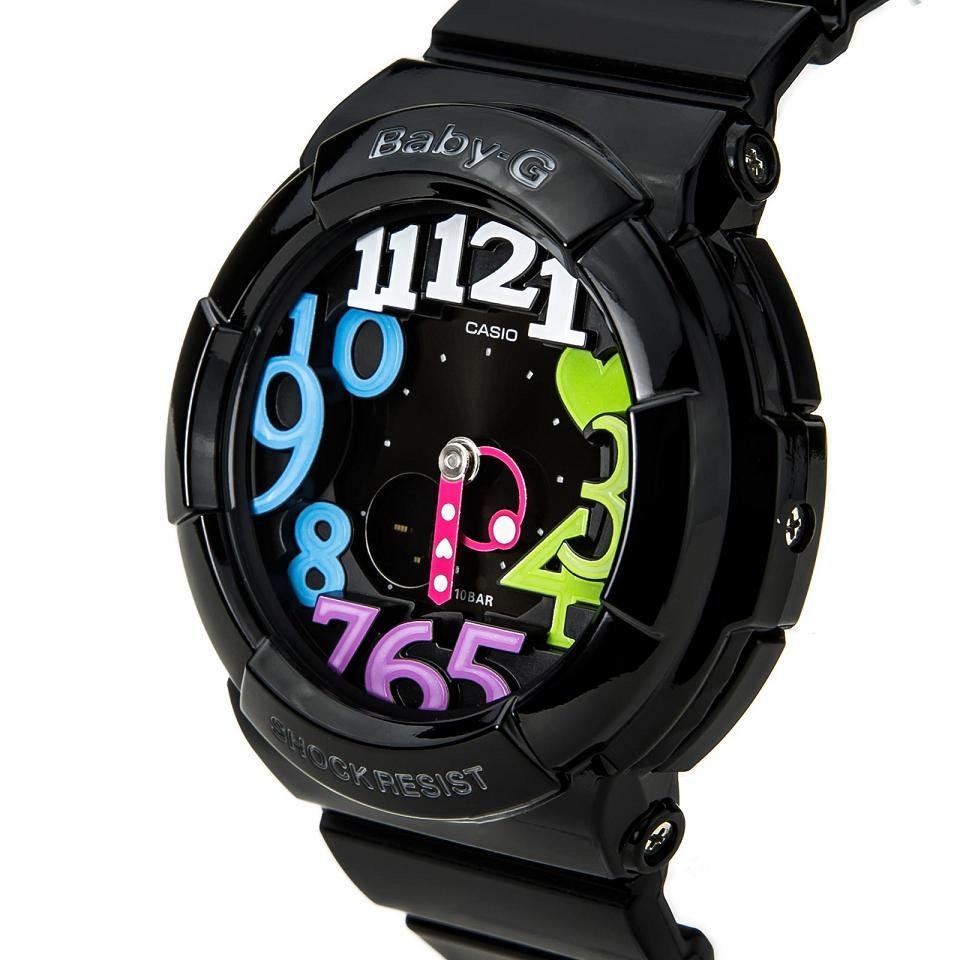 Casio Baby-G นาฬิกาผู้หญิง สายเรซิ่น Neon Illuminator รุ่น BGA-131-1B2DR - Black