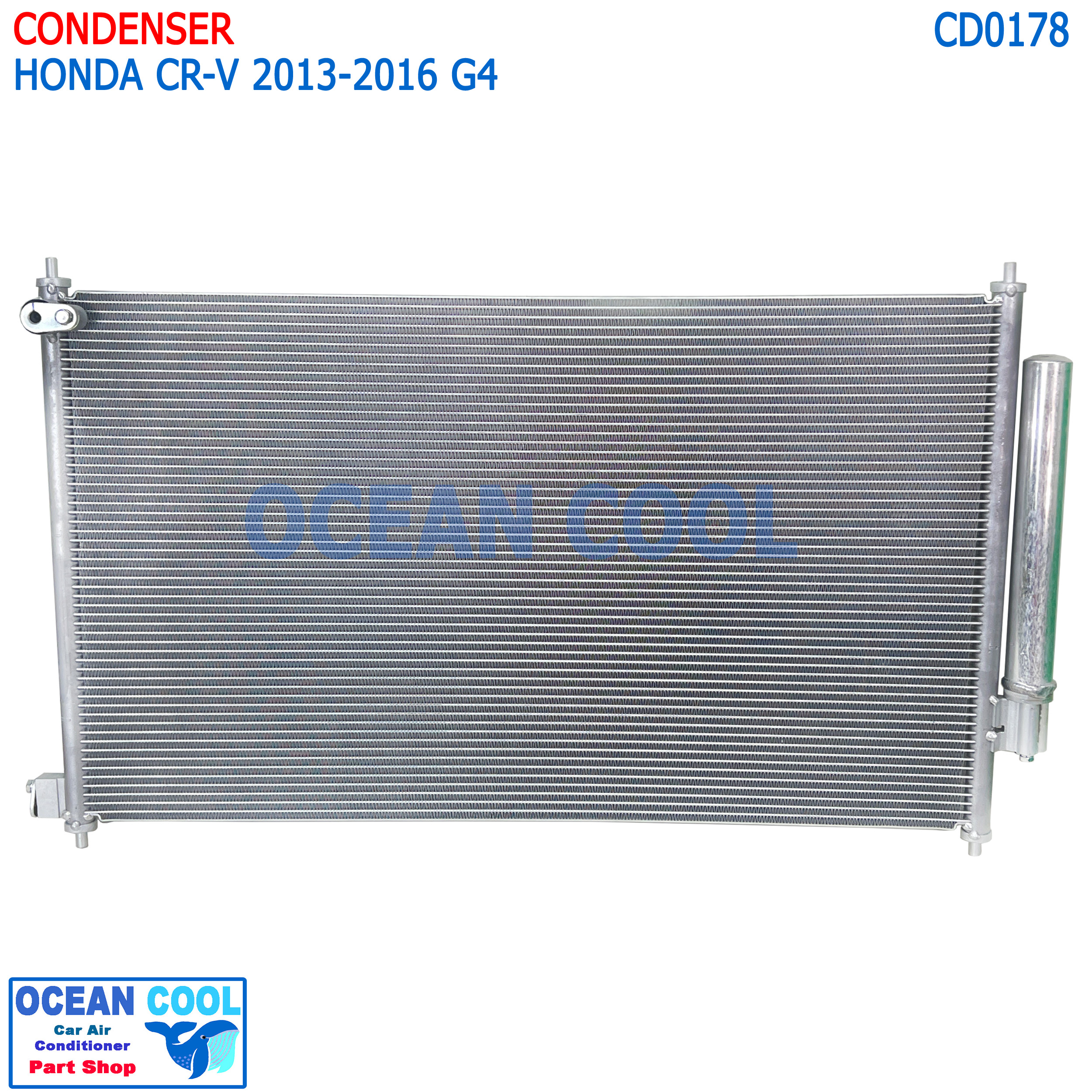 แผงแอร์ Honda CRV 2013 - 2016 CD0178 แถมไดเออร์ คอยล์ร้อน ฮอนด้า ซีอาร์วี'13 รังผึ้งแอร์ CR-V แผงรังผึ้ง ซีอาร์-วี G4 แผงคอยล์ร้อน HONDA CRV