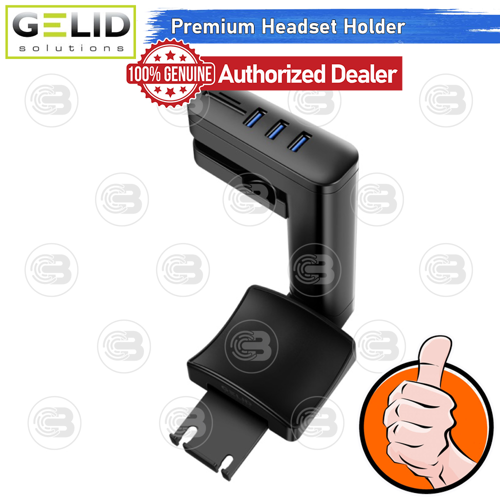 [CoolBlasterThai] GELID NEXUS PC Headset Holder With USB Hub and TF/SD