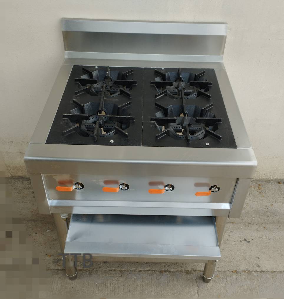 เตาฝรั่งสแตนเลส แบบ 4 หัว รุ่น : ST4-707580