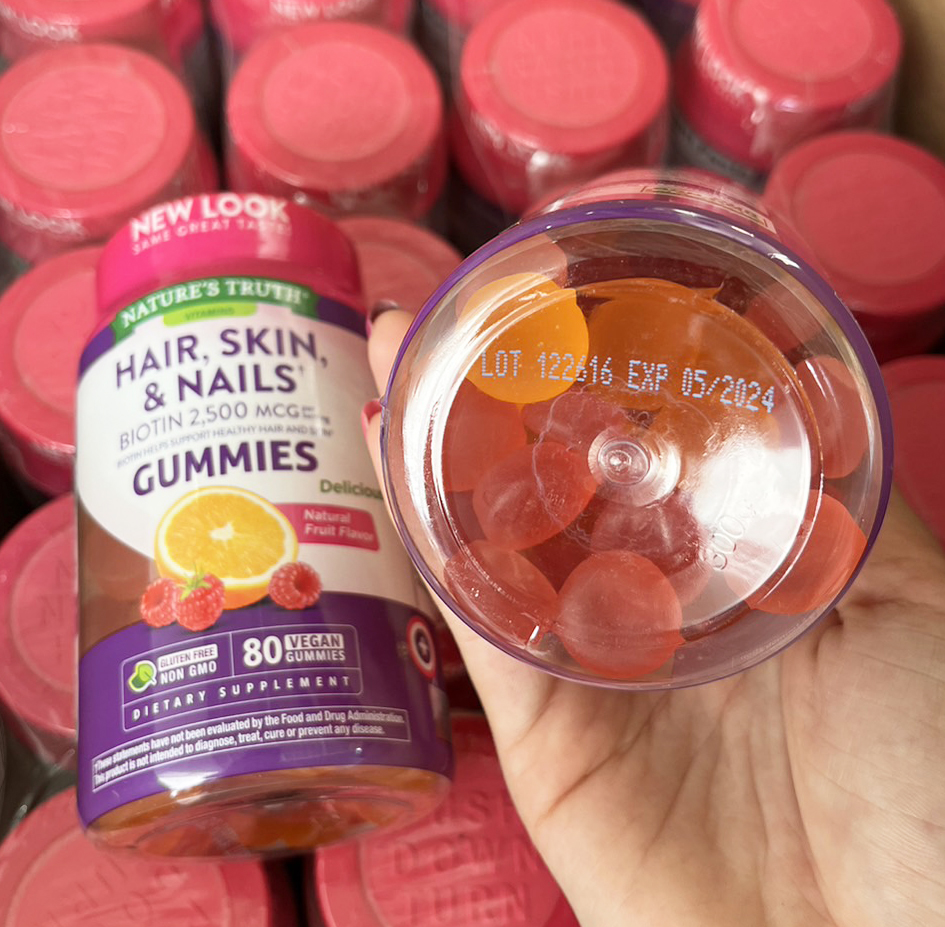 Nature's Truth Hair, Skin & Nails Gummies with Biotin 2500 mcg. (80Gummies) เยลลี่บำรุงผม ผิว เล็บ