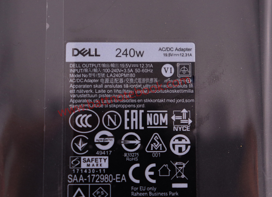 Adapter Notebook Gaming dell G5 SE 5505 240W ของแท้ หัวกลมใหญ่ 7.4mm สายชาร์จโน๊ตบุ๊ค Dell G5 SE 5505 ตรงรุ่น ราคา พิเศษ ประกันศูนย์ Dell Thailand