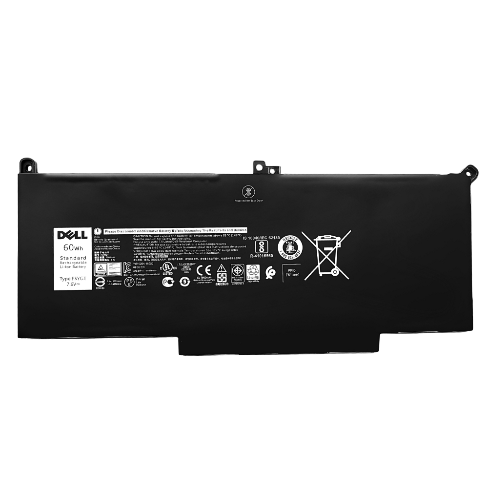 Battery Dell Latitude 7390, 4-Cell 60Wh, แบตเตอรี่ Dell F3YGT ของแท้รับประกันศูนย์ Dell Thailand ราคาไม่แพง