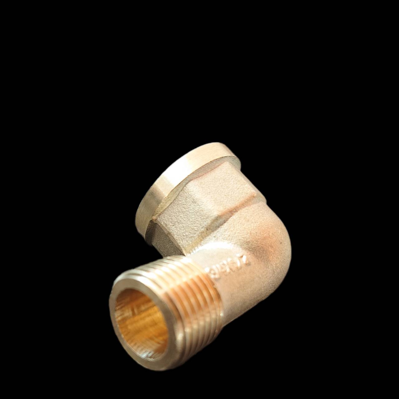 ทองเหลือง ข้องอเกลียวใน6หุน เกลียวนอก4หุน #060498